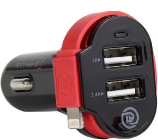 ChargeIt! Dual Output Car Charger with Lightning Cable —