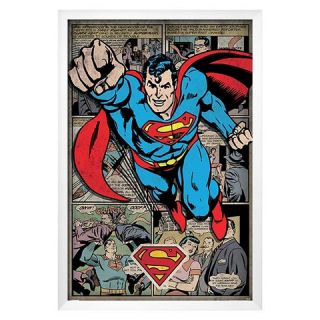 Art Superman Comic Montage Poster