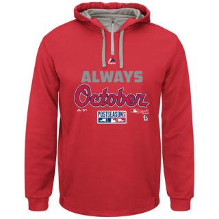 Majestic St. Louis Cardinals Red 2014 MLB Playoffs Always October Hoodie