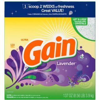 Gain Powder Laundry Detergent, Lavender, 120 Loads 137 oz