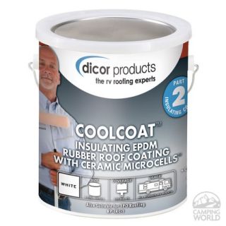 Dicor CoolCoat Rubber Ceramic Coating Gallon   Dicor RP IRC 1   Roof Maintenance & Repair