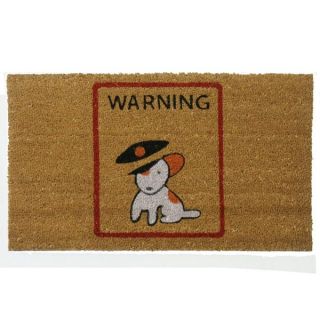 Rubber Cal Warning, Vicious Puppy Inside Coir Outdoor Door Mat