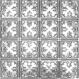 Shanko 2 ft. x 2 ft. Lay in Suspended Grid Tin Ceiling Tile in Brite Chrome (24 sq. ft. / case) CH210 2 c