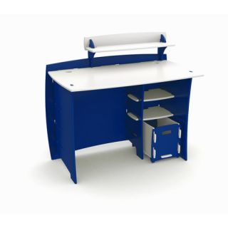 Race 43 Writing Desk with Accessory Shelves and File Cart