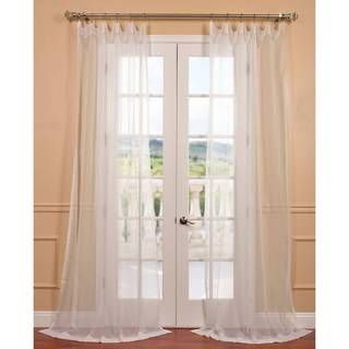 Off White Poly Voile Sheer Curtain Panel Pair  ™ Shopping