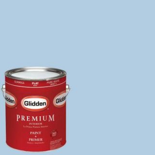 Glidden Premium 1 gal. #HDGV07U Always Blue Flat Latex Interior Paint with Primer HDGV07UP 01F