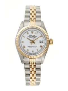 Rolex Oyster Perpetual Datejust Two Tone & White Watch, 25mm by Rolex
