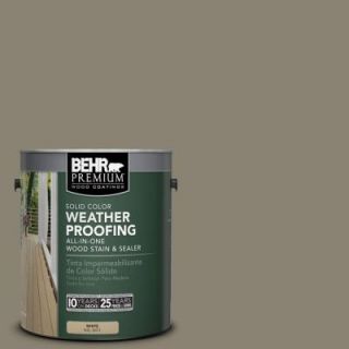 BEHR Premium 1 gal. #SC 154 Chatham Fog Solid Color Weatherproofing All In One Wood Stain and Sealer 501101