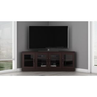 Contemporary 60 inch Wenge TV and Entertainment Corner Center