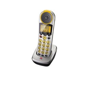 Uniden EZX290 Accessory Handset   Compatible For EZ Button Series, Large Keypad, DECT 6.0, Silver/Yellow