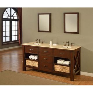 International LLC Xtraordinary 70 Double Spa Bathroom Vanity Set