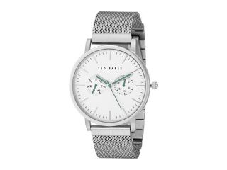 Ted Baker Smart Casual Collection Custom Multifunction Sub Eye w/ Contrast Detail Date Mesh Bracelet Watch Silver