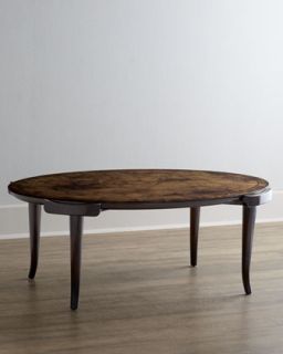 John Richard Collection Darwin Coffee Table with Reverse Painted Top