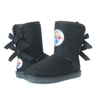 Officially Licensed NFL For Her The Patron Faux Fur Lined Pull On Boot   Steele   7779500