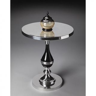 Silvertone and Ebony Accent Table   7221712