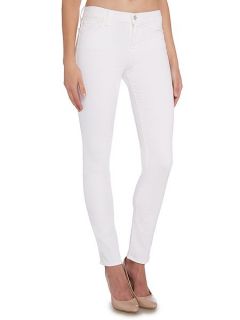 J Brand 811 mid rise skinny jeans in blanc White