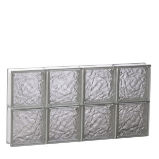 REDI2SET Ice Glass Pattern Frameless Replacement Block Window (Rough Opening: 18 in x 14 in; Actual: 17.25 in x 13.5 in)