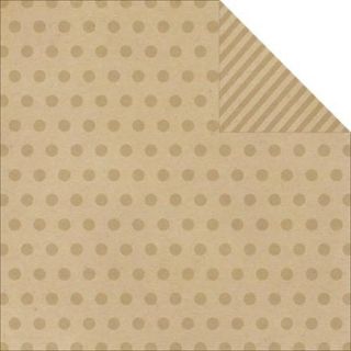 Say Cheese Double Sided Cardstock 12"X12" Kraft Dots/Stripe Simple Basic