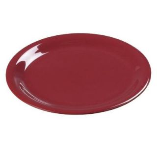 Carlisle 9 in. Diameter Melamine Narrow Rim Dinner Plate in Roma Red (Case of 24) 4300458