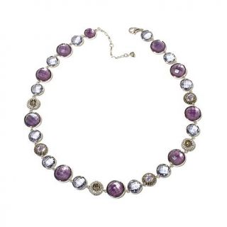Reflections by Judith Jack "Blissful" Purple Mother of Pearl and Marcasite Ster   7710495