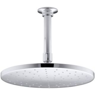 KOHLER 1 spray Single Function 10 in. Contemporary Round Raincan Showerhead in Polished Chrome K 13689 CP