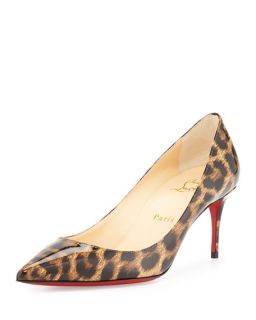Christian Louboutin Decollette Patent Red Sole Pump, Animal