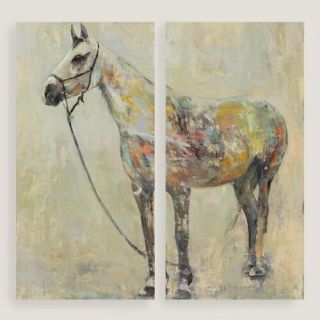 Horse of a Different Color Diptych I and II by Leila