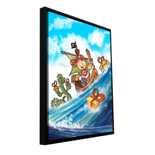 Kid Pirate by Luis Peres Framed Painting Print on Wrapped Canvas
