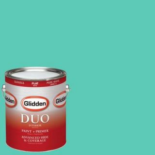 Glidden DUO 1 gal. #HDGB02 Thai Teal Flat Latex Interior Paint with Primer HDGB02 01F