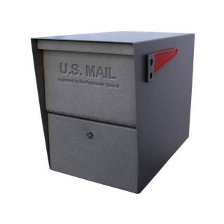 Mail Boss 12 in x 16.5 in Metal Granite Lockable Post Mount Mailbox