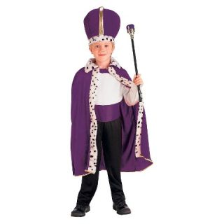 Boys Purple King Robe and Crown Child Costume   One Size Fits Most