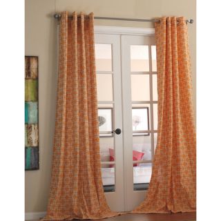Avila Orange Linen 96 inch Curtain Panel   Shopping   Great