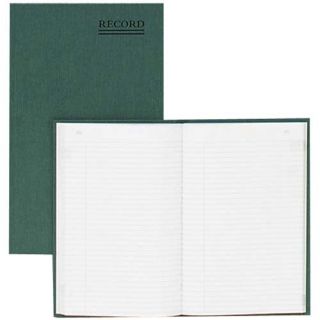 Book W/Margin,Record Ruled,500 Pages,12 1/4x7 1/4,Green by REDIFORM