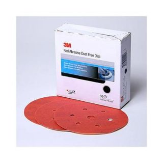 3M 6" 320 GRIT Red Sandpaper Hookit Sanding Disc Dust Free 50 in a box 1140