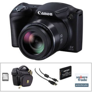 Canon PowerShot SX410 IS Digital Camera Deluxe Kit (Black)