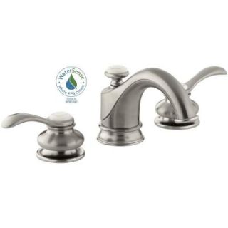 KOHLER Fairfax 8 in. Widespread 2 Handle Water Saving Bathroom Faucet with Lever Handles in Vibrant Brushed Nickel K 12265 4 BN
