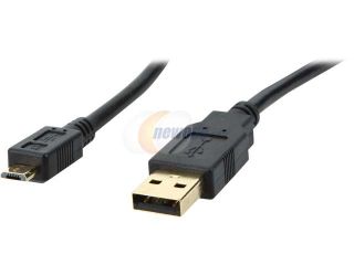 Coboc CL U2 AMicBMM 1.5 BK 1.5ft High Speed USB 2.0 A Male to Micro B 5pin Male Cable w/ ferrite Core,Gold Plated,Black