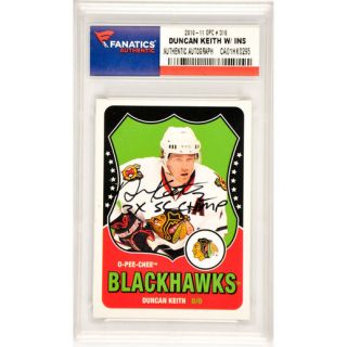 Fanatics Authentic Duncan Keith Chicago Blackhawks Autographed 2010 11 O Pee Chee #316 Card with 3 X SC Champ Inscription