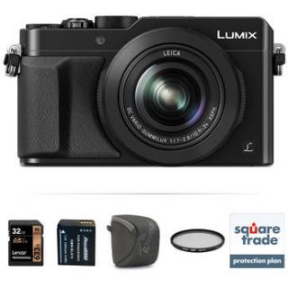 Panasonic Lumix DMC LX100 Digital Camera Deluxe Kit (Black)
