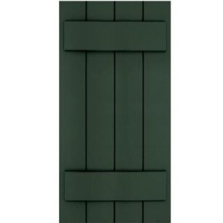 Winworks Wood Composite 15 in. x 30 in. Board & Batten Shutters Pair #656 Rookwood Dark Green 71530656