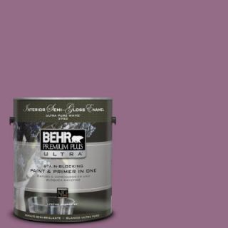BEHR Premium Plus Ultra 1 gal. #M110 6 Sophisticated Lilac Semi Gloss Enamel Interior Paint 375401