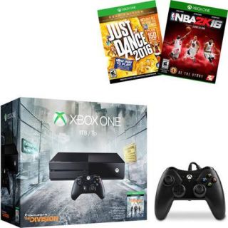 Xbox One 1TB Console Bundle with 2 Bonus Games and Controller