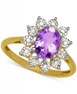 Amethyst (1 1/10 ct. t.w.) and Diamond Accent Ring in 14k Gold   Rings