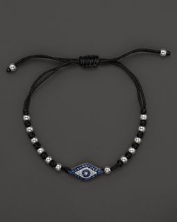 Diamond and Sapphire Beaded Evil Eye Bracelet