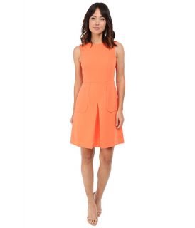 Donna Morgan Sleeveless Crepe Pleat Front Fit and Flare