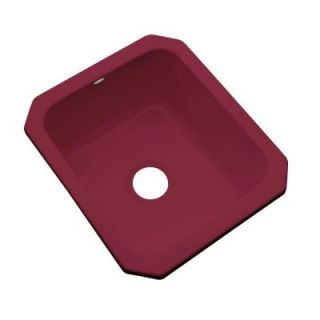 Thermocast Crisfield Undermount Acrylic 17 in. Single Bowl Entertainment Sink in Ruby 26066 UM