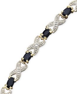 Victoria Townsend 18k Gold over Sterling Sapphire and Diamond Accent 6