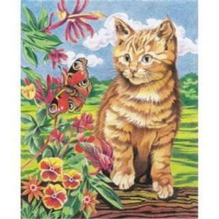 ColArt PPCN2 Medium Colored Pencil By Numbers Kitten & Butterfly
