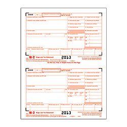 ComplyRight W 2 InkjetLaser Tax Forms Federal IRS Copy A 2 Part 8 12 x 11  Pack Of 100