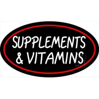 Sign Store N100 2596 outdoor Supplements And Vitamins Outdoor Neon Sign, 30 x 17 x 3. 5 inch